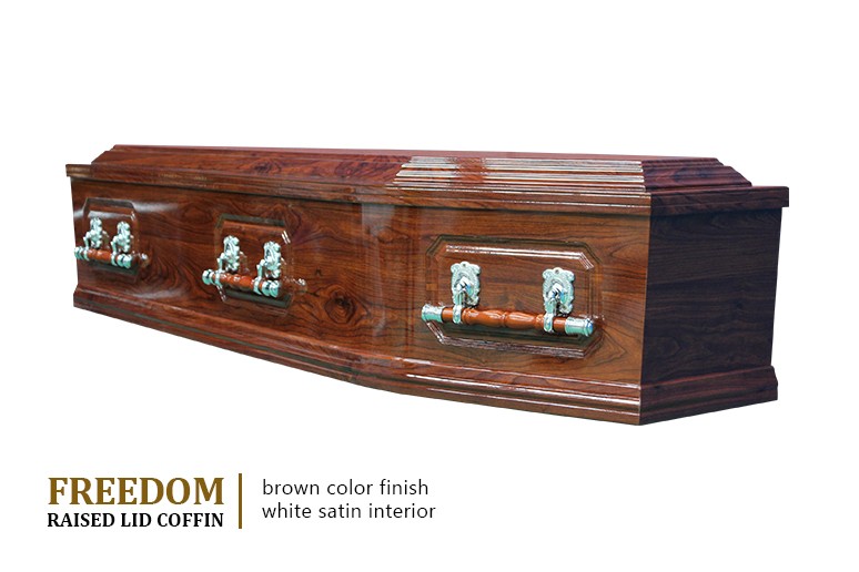 Freedom Raised Lid Coffin - Brown